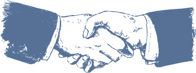 総代理店契約締結　握手